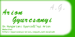 arion gyurcsanyi business card